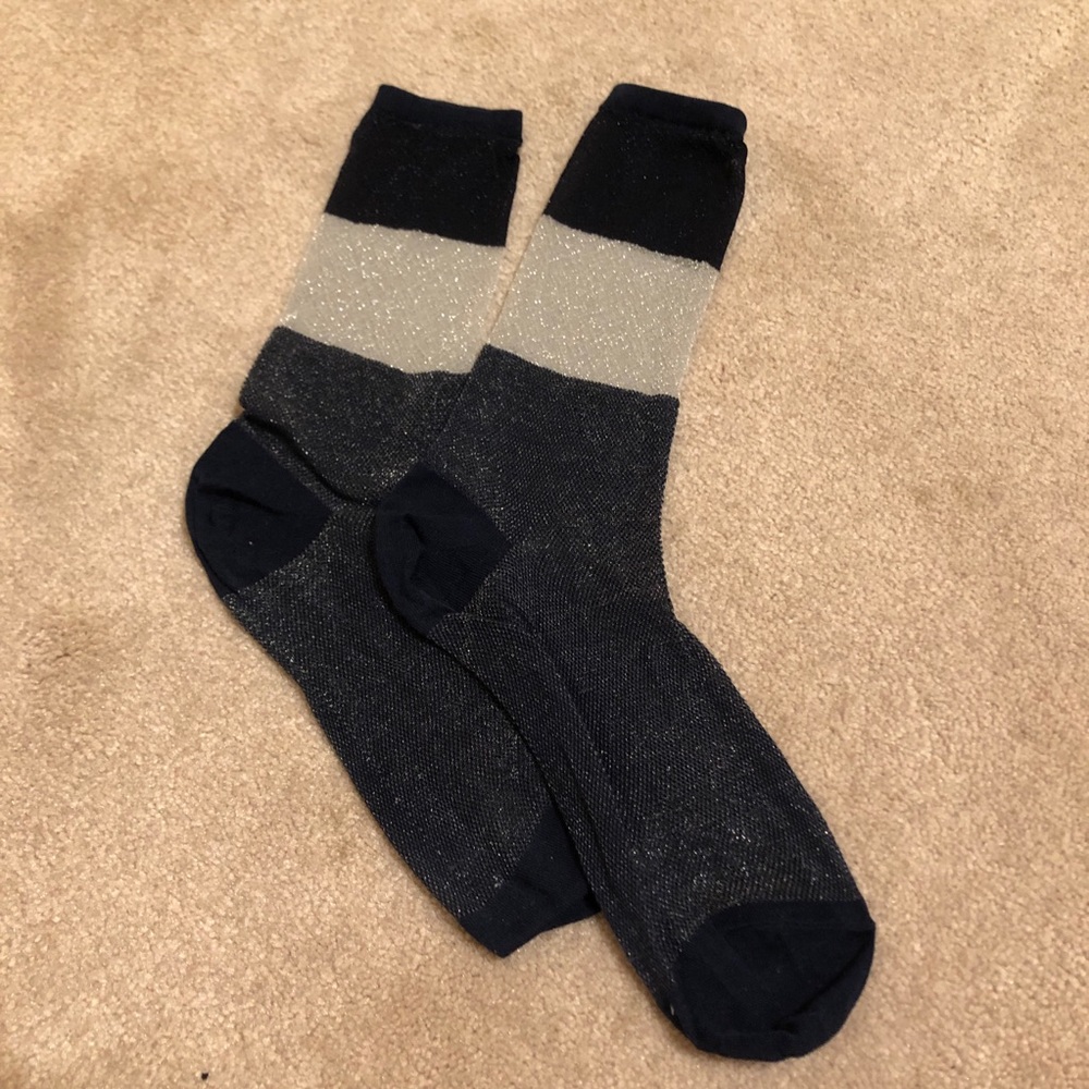 Tabio Sparkle Navy Socks